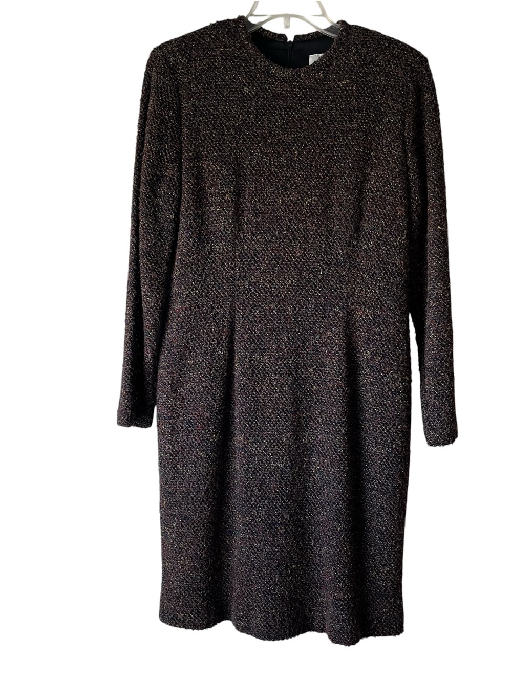 Vintage Chetta B Peter Noviello Sherrie Bloom Long-Sleeve Sheath Dress Size 8 - Picture 4 of 11